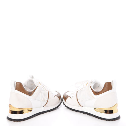 Louis Vuitton Suede Reverse Monogram Run Away Sneakers 36 White 10 of 10