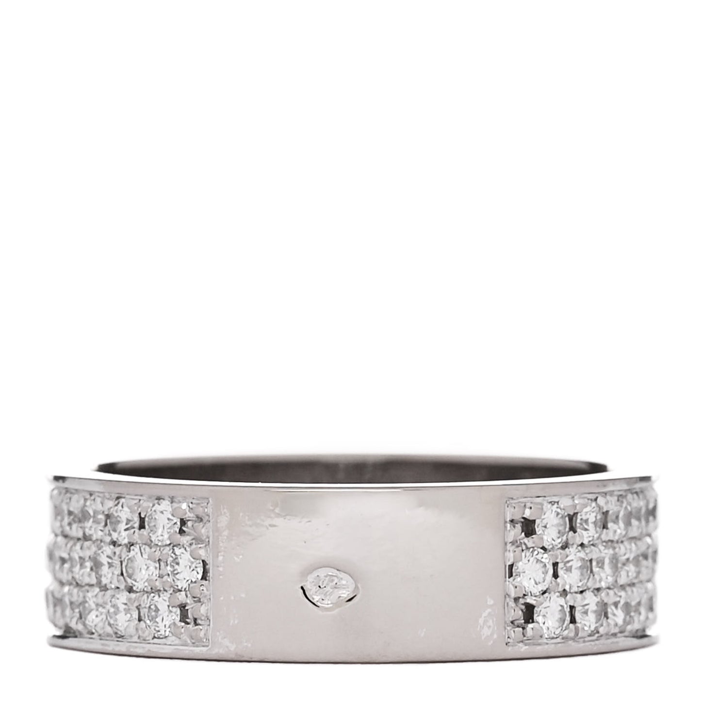 18K White Gold Diamond Pave Kelly Ring 48 4.5