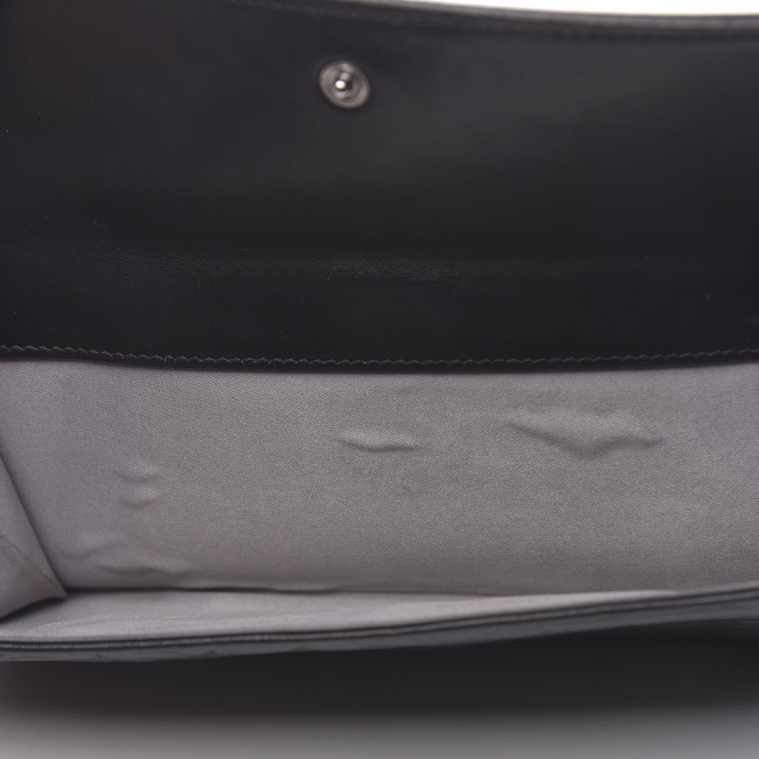 Chanel Lambskin Embossed Camellia Large Gusset Flap Wallet Black 10 of 11