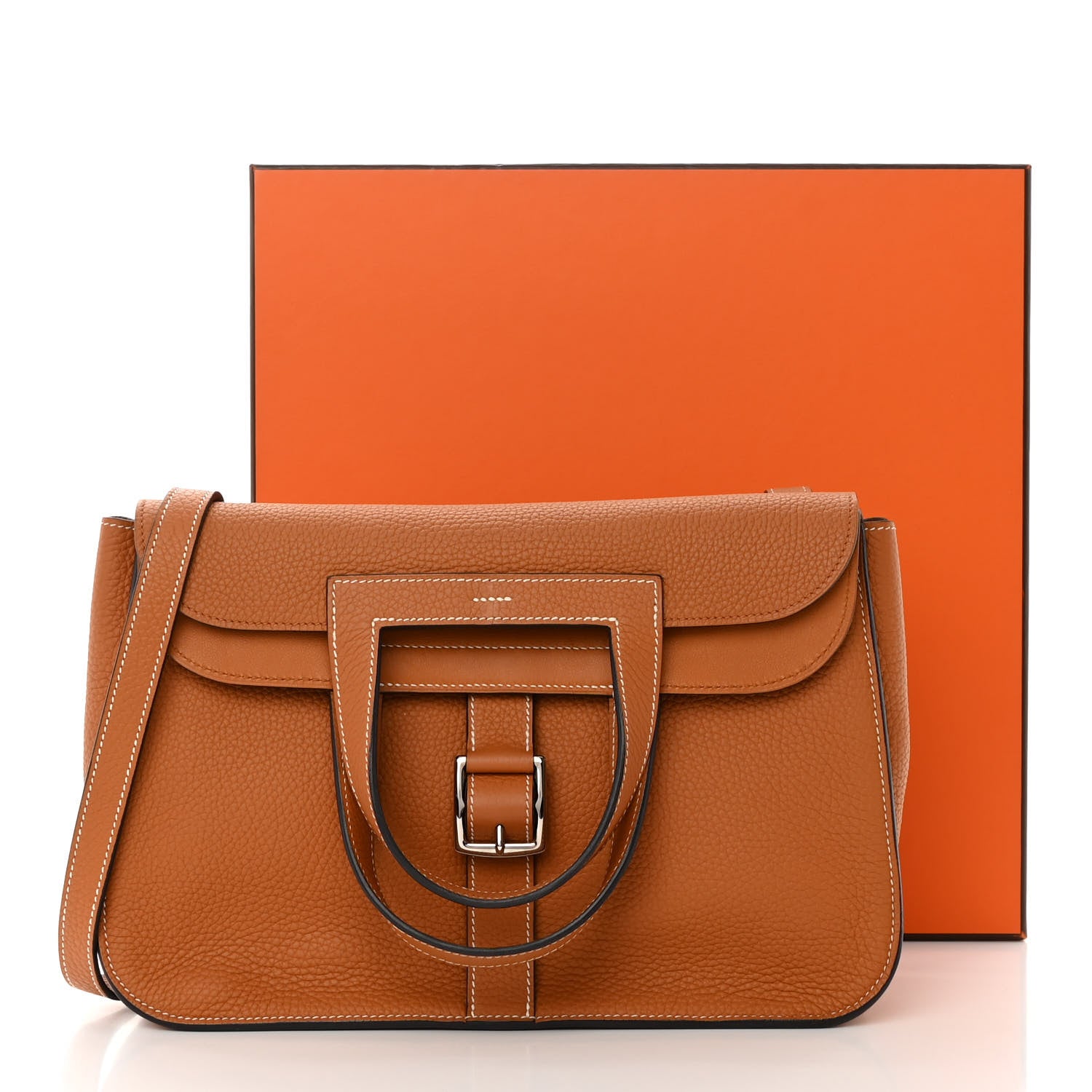 Hermes Taurillon Clemence Halzan 31 Gold 13 of 13