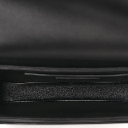 Saint Laurent Glazed Calfskin Monogram Medium Solferino Satchel Black 5 of 9