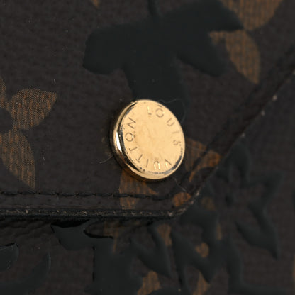 Louis Vuitton Monogram Blossom Pochette Felicie Chain Wallet Black 12 of 14