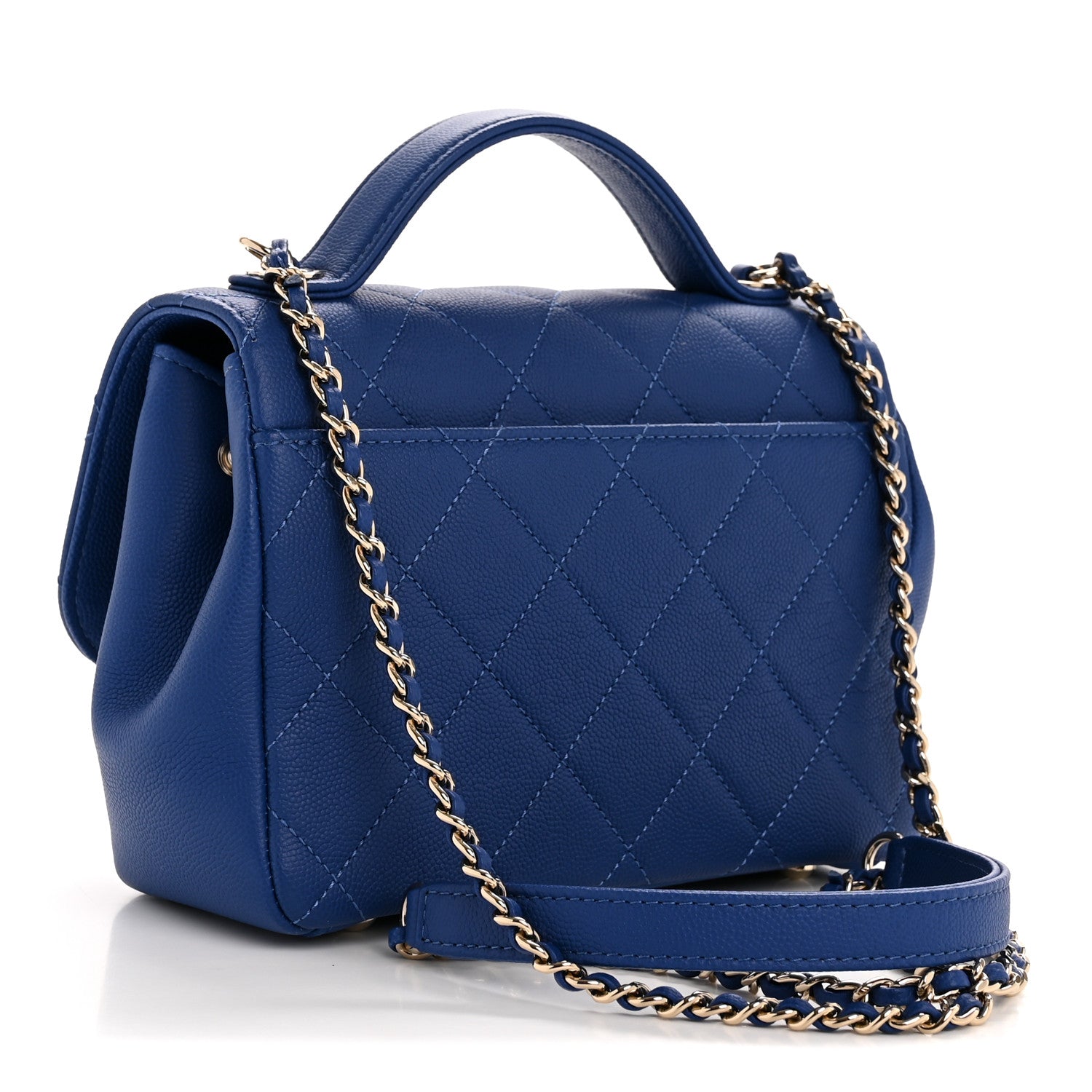 Chanel Caviar Quilted Small Business Affinity Flap Dark Blue 3 of 13