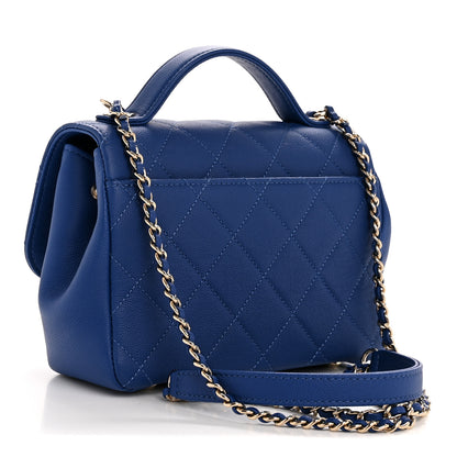 Chanel Caviar Quilted Small Business Affinity Flap Dark Blue 3 of 13