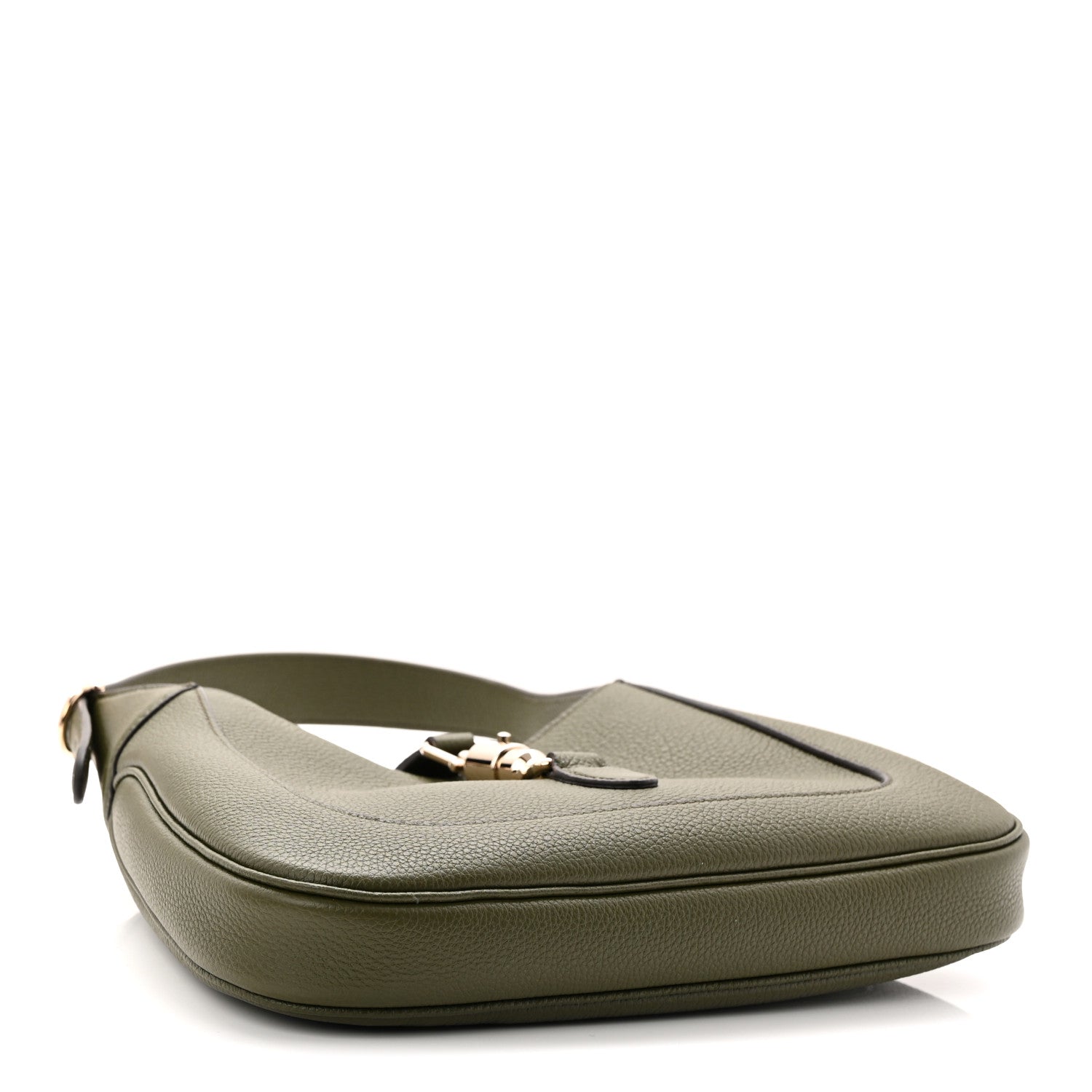 Gucci Sea Calfskin Web Medium Jackie 1961 Hobo Dark Green 4 of 10