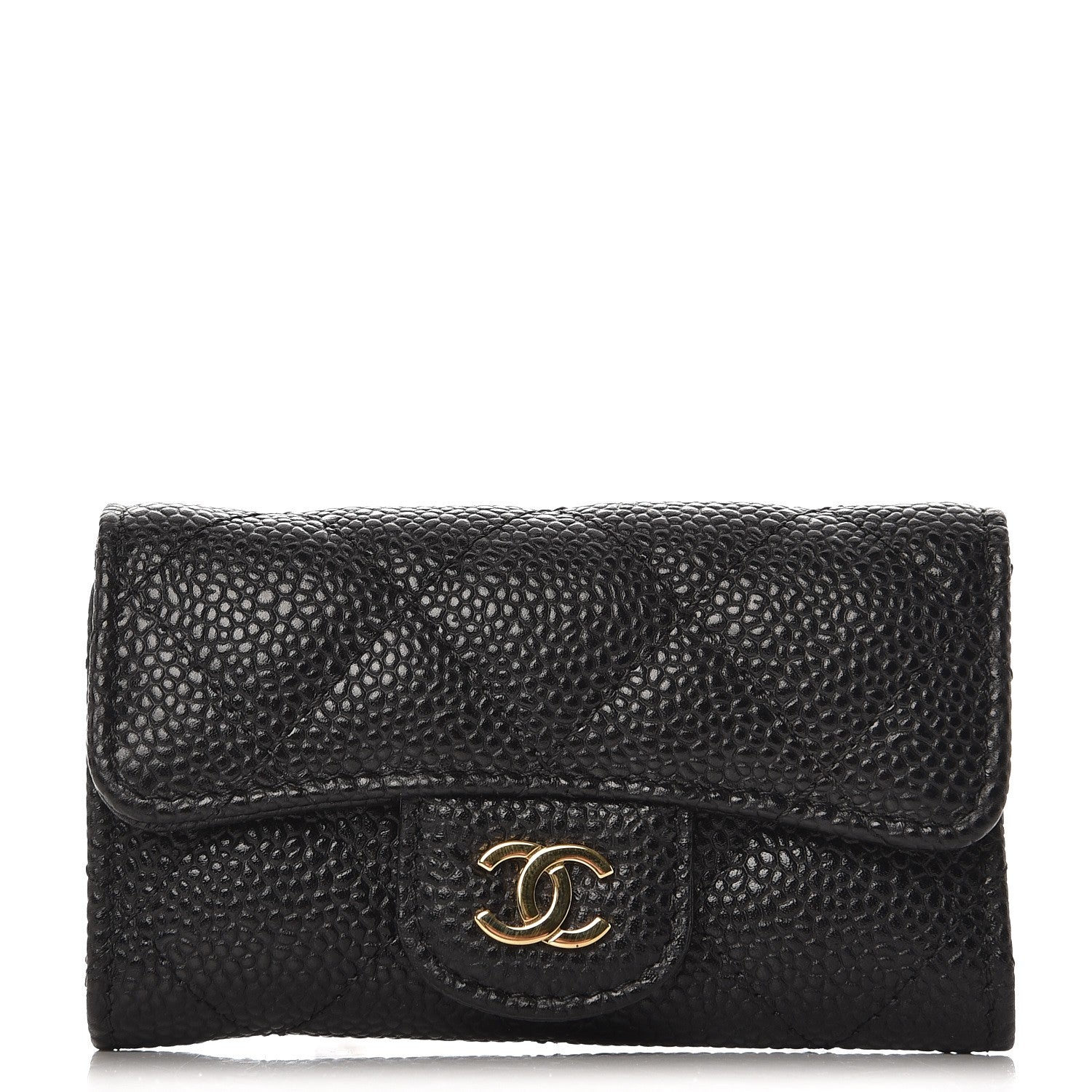 Chanel Caviar Quilted 6 Key Holder Black 1 of 8