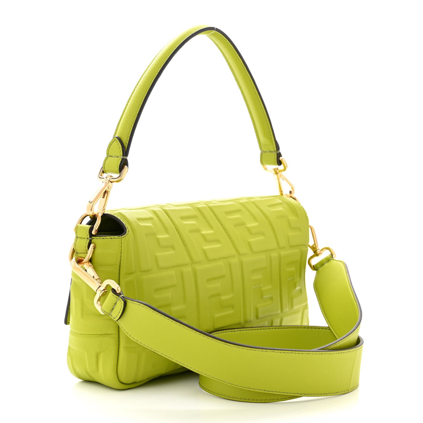 Nappa FF 1974 Embossed Baguette Wasabi
