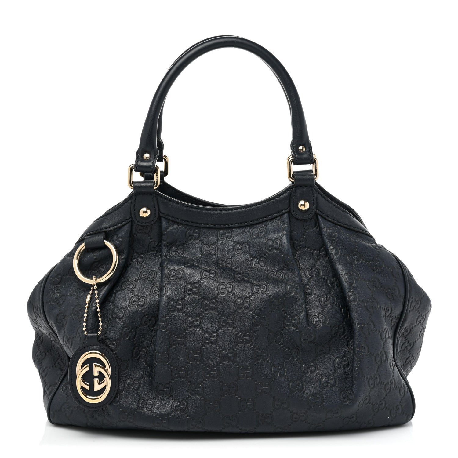 Gucci Guccissima Medium Sukey Tote Dark Blue 1 of 11