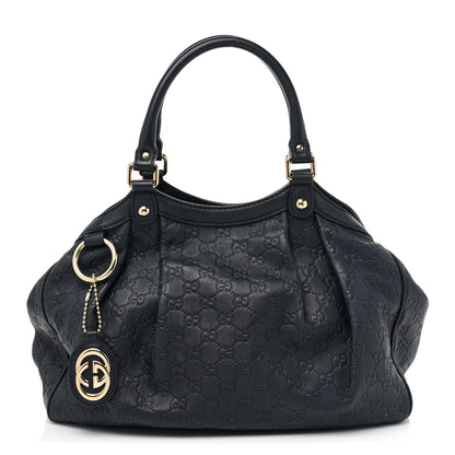 Gucci Guccissima Medium Sukey Tote Dark Blue 1 of 11
