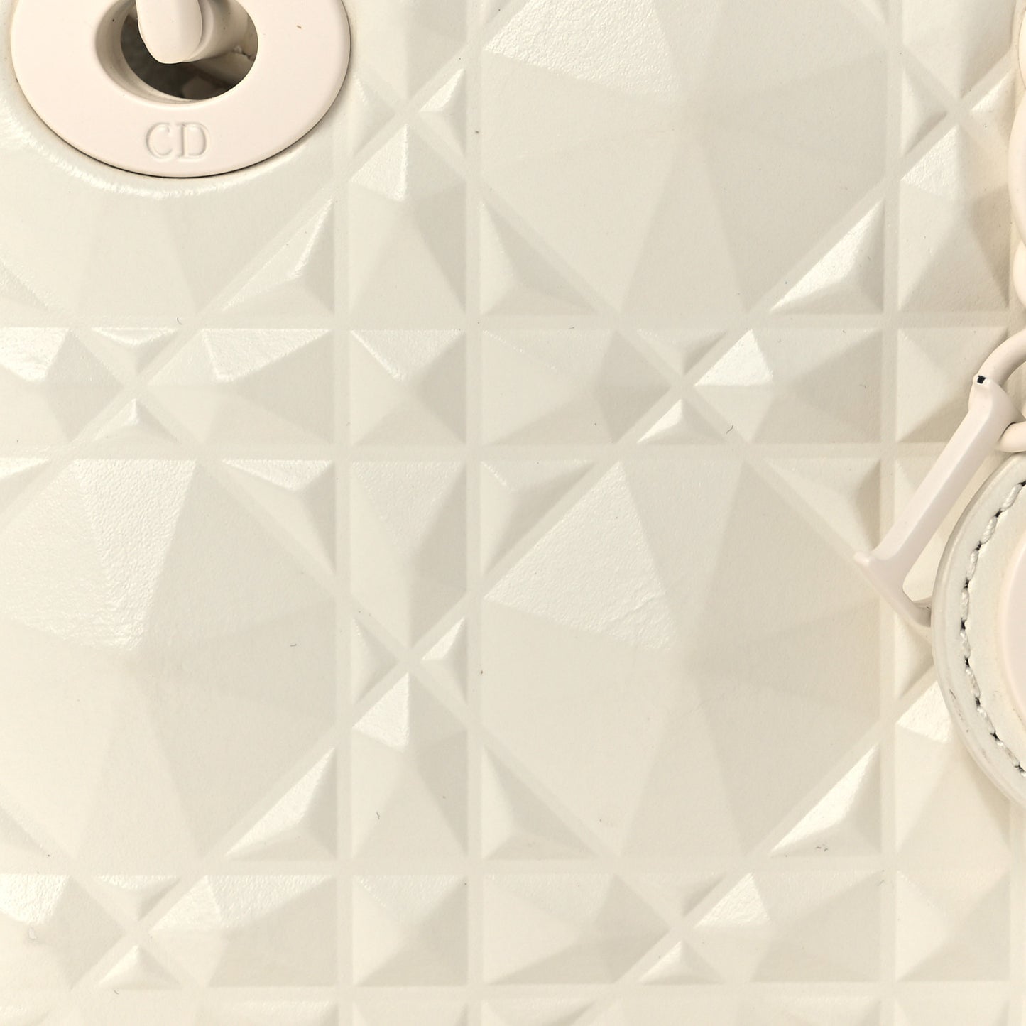 Calfskin Cannage Diamond Micro Lady Dior Latte
