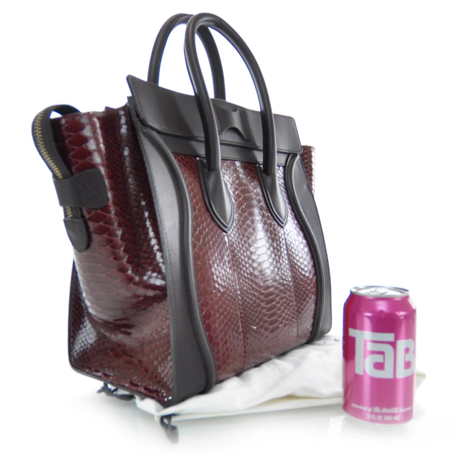 Python Mini Luggage Burgundy