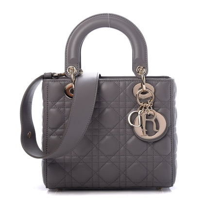 Christian Dior Lambskin Cannage Medium Lady Dior Grey 1 of 9