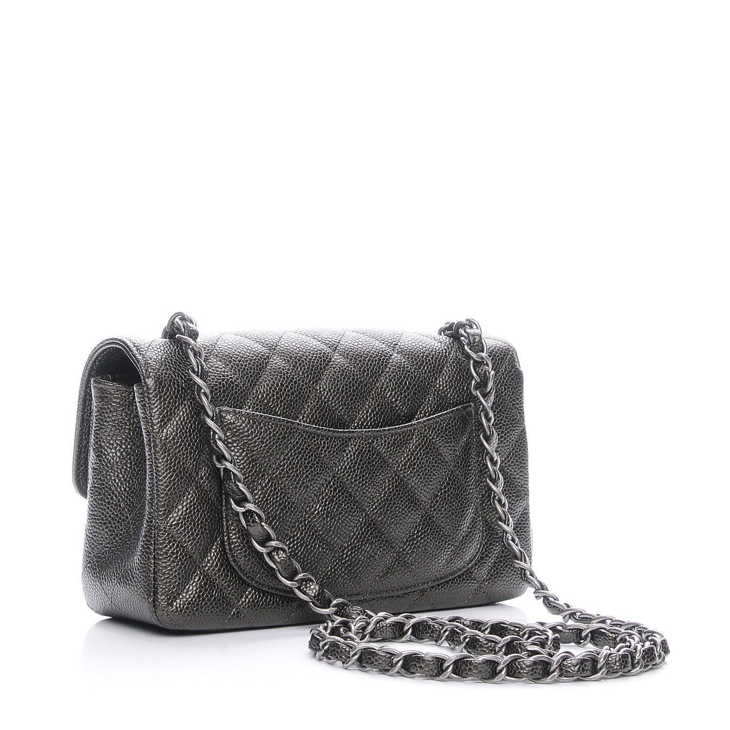 Chanel Caviar Quilted Mini Rectangular Flap Charcoal 3 of 6