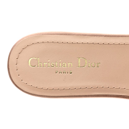 Christian Dior Cotton Embroidered Dway Mules Slide Sandals 41 Rose Des Vents 6 of 9