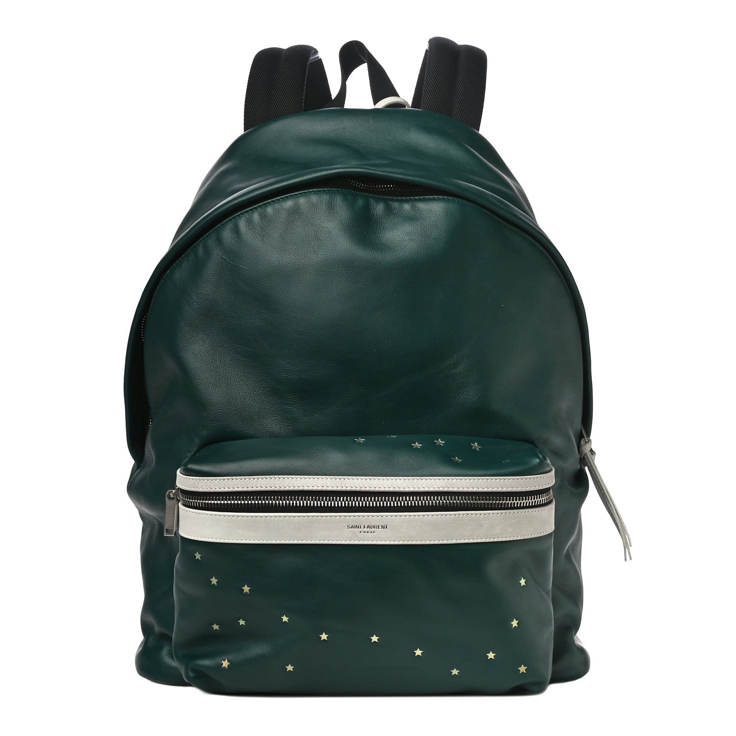 Saint Laurent Calfskin City Backpack Green 1 of 13