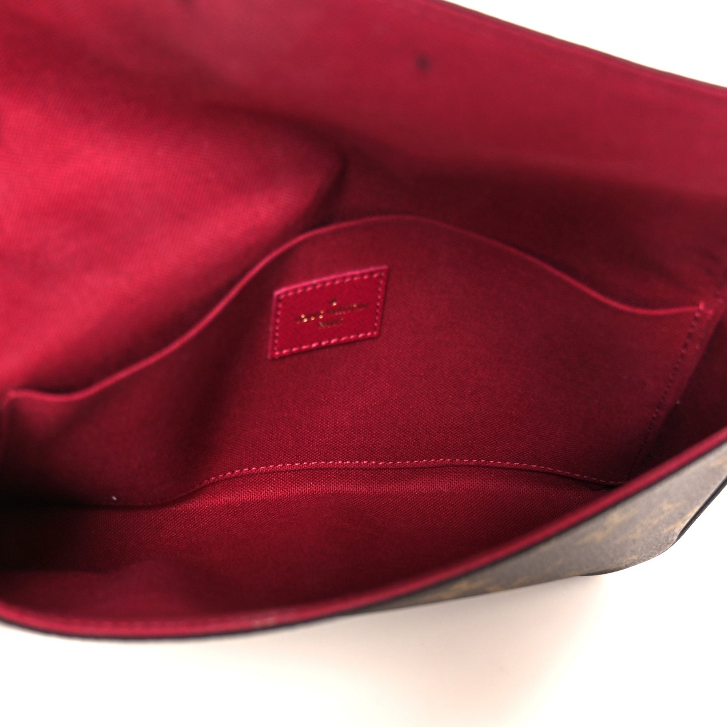 Monogram Pochette Felicie Chain Wallet Fuchsia