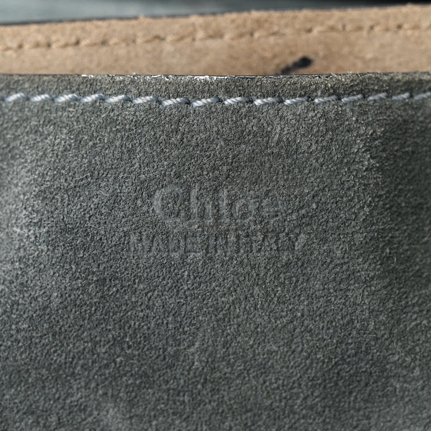 Suede Smooth Calfskin Drew Shoulder Bag Cloudy Blue
