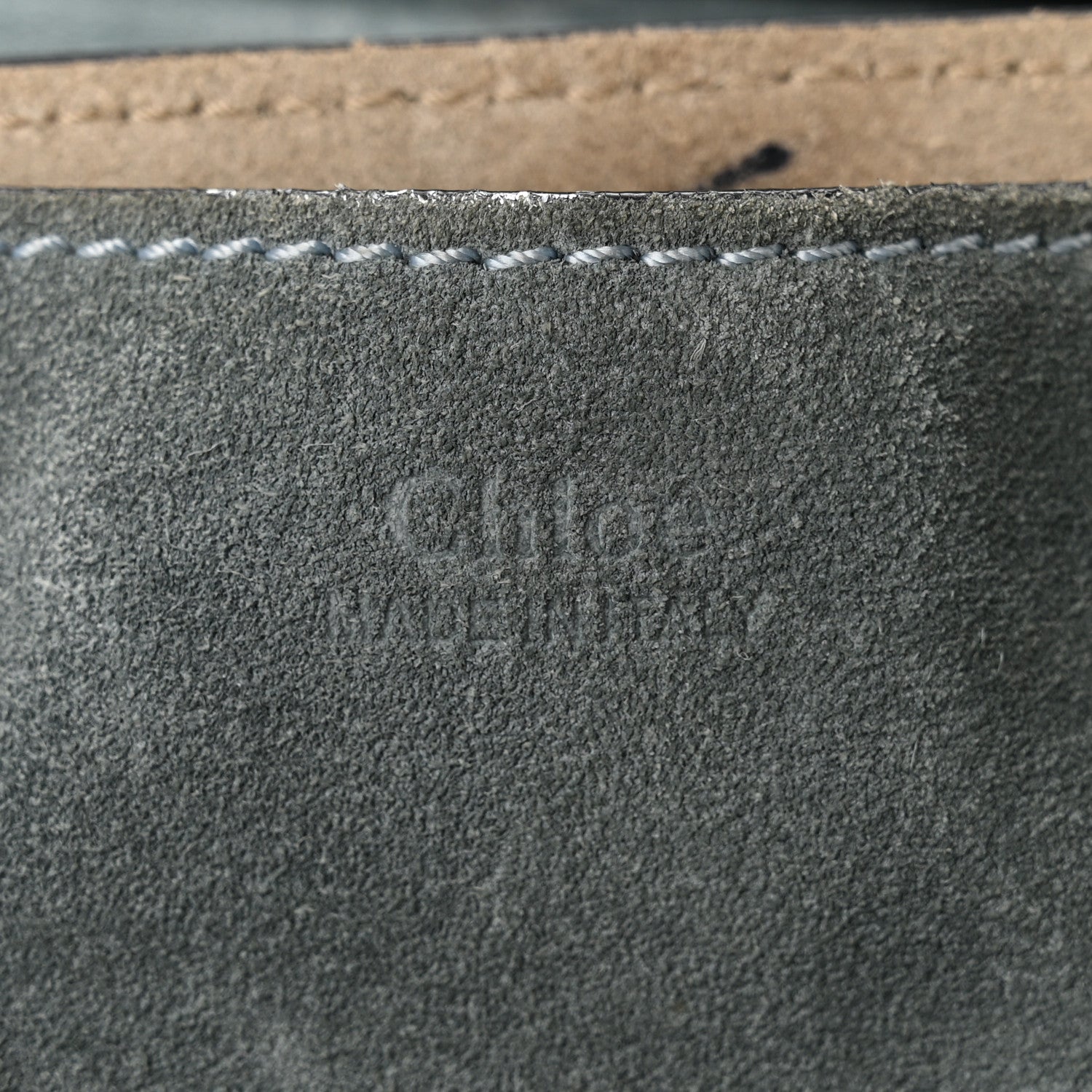 Chloe Suede Smooth Calfskin Drew Shoulder Bag Cloudy Blue 6 of 11