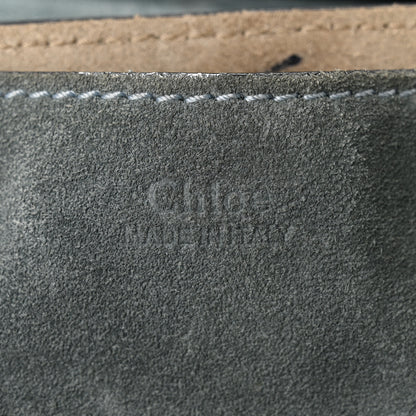 Chloe Suede Smooth Calfskin Drew Shoulder Bag Cloudy Blue 6 of 11
