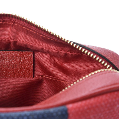 Gucci Canvas Sylvie Stripe Mini Ophidia Camera Bag Mystic White Hibiscus Red Maritime 6 of 9