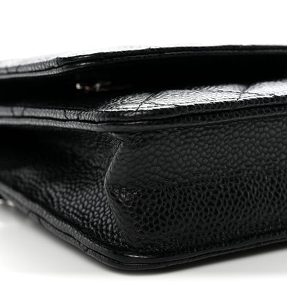 Chanel Caviar Quilted Wallet On Chain WOC Black 10 of 12
