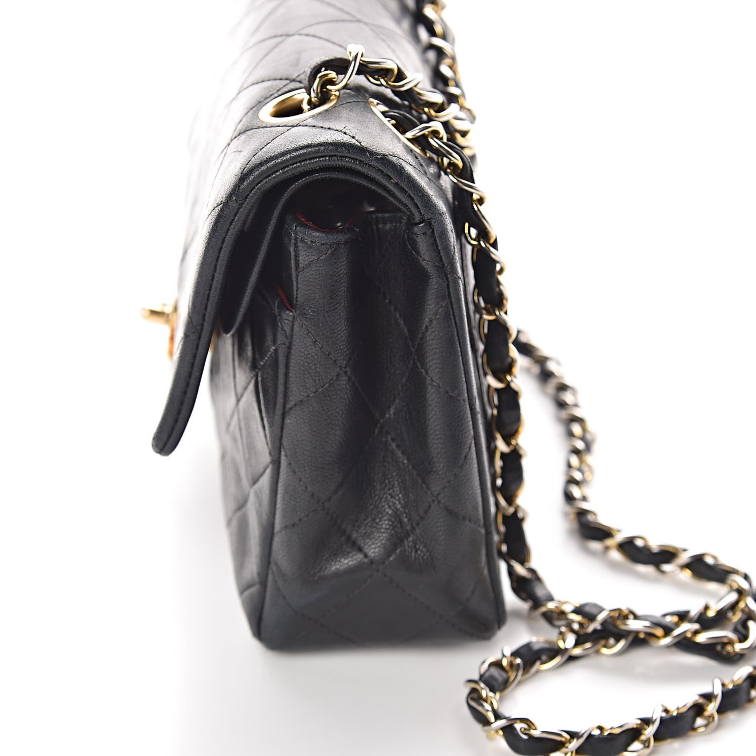 Chanel Lambskin Quilted Small Double Flap Black 14 of 16