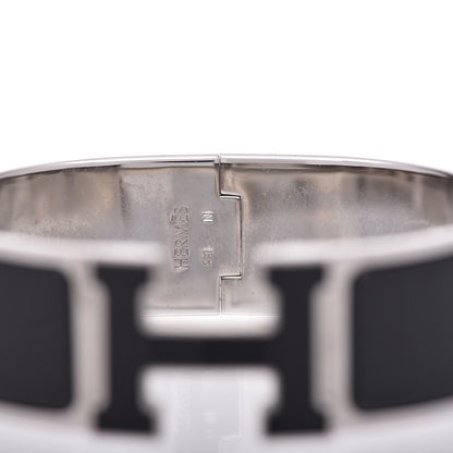 Hermes Enamel Wide Clic Clac H Bracelet GM Black 4 of 5