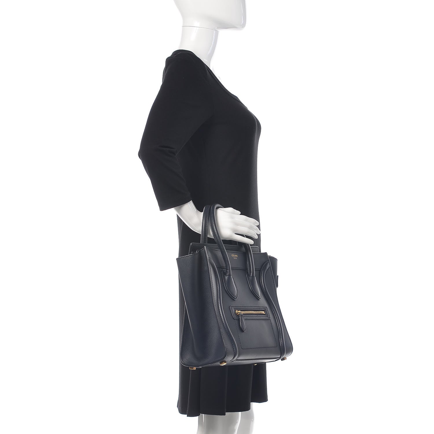 Celine Smooth Calfskin Micro Luggage Navy Blue 2 of 13