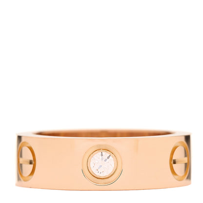 Cartier 18K Pink Gold 3 Diamond 5.5mm LOVE Ring 48 4.5 1 of 4