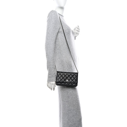 Chanel Caviar Quilted Wallet on Chain WOC Black 2 of 12