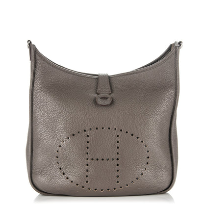 Hermes Taurillon Clemence Evelyne GM Etain 1 of 8