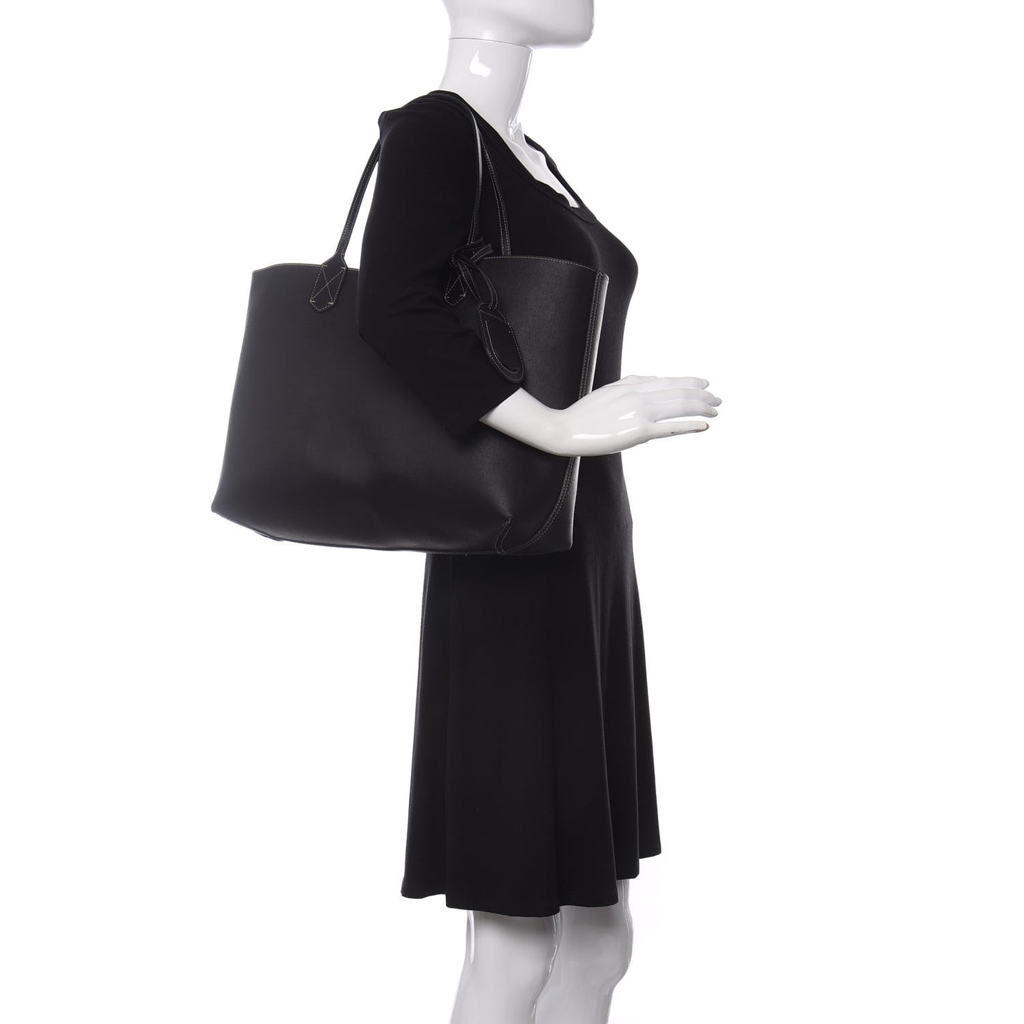 Calfskin GG Supreme Monogram Medium Reversible Tote Black