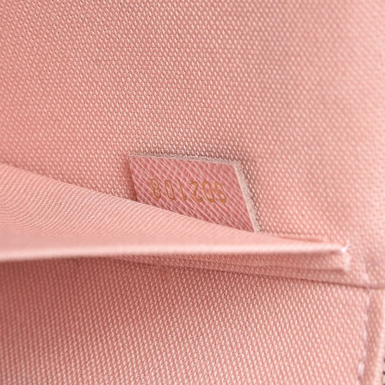 Louis Vuitton Damier Azur Pochette Felicie Chain Wallet Rose Ballerine 11 of 13