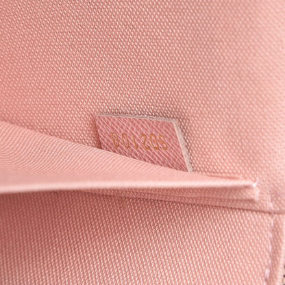 Louis Vuitton Damier Azur Pochette Felicie Chain Wallet Rose Ballerine 11 of 13