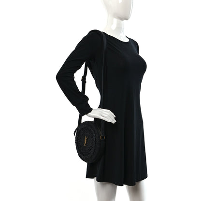 Saint Laurent Raffia Sac Round Black 2 of 8