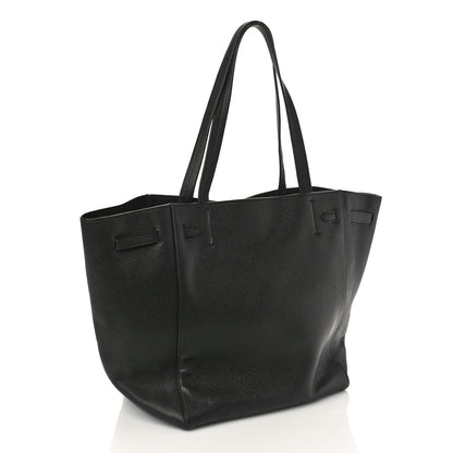 Celine Soft Grained Calfskin Small Belt Cabas Phantom Black 3 of 9