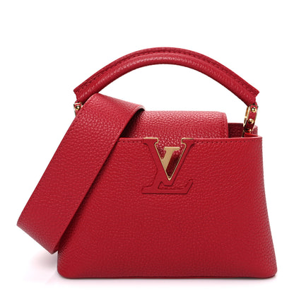 Louis Vuitton Taurillon Mini Capucines Scarlet 1 of 9