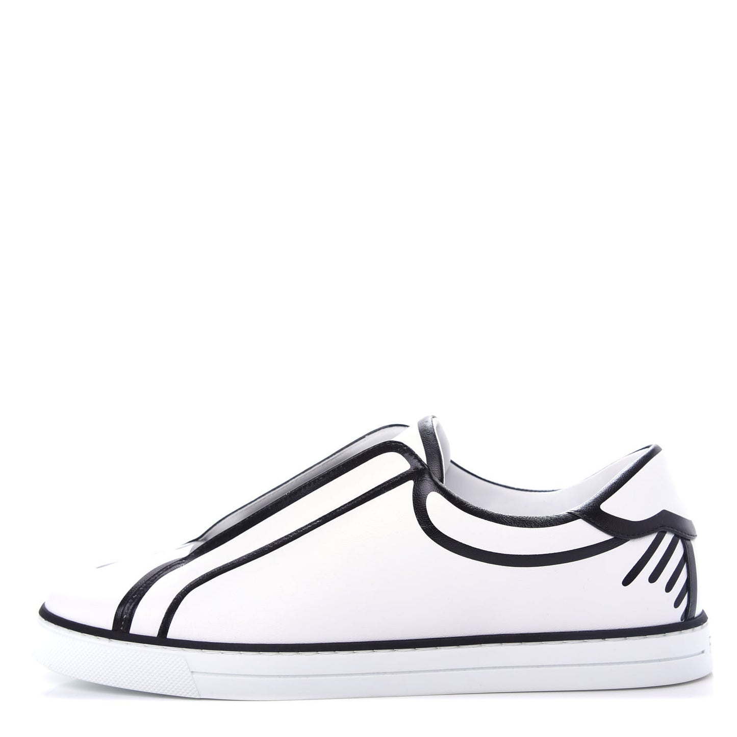 X JOSHUA VIDES Nappa Rockoclick Slip On Sneakers 39 Snow White Black
