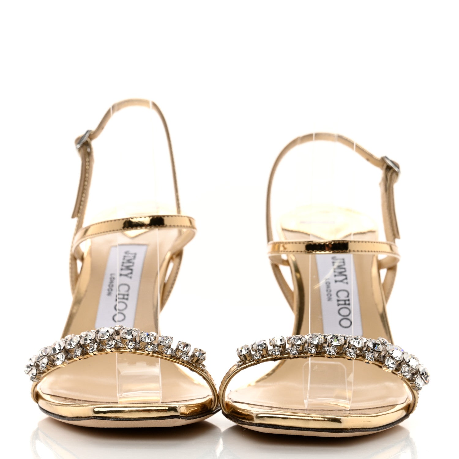 Jimmy Choo Nappa Meira 85 Pumps 37 Gold 2 of 8