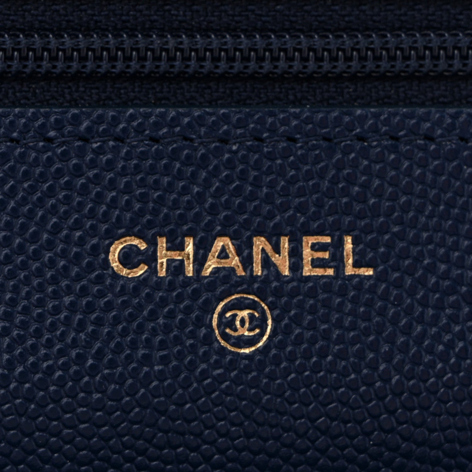 Chanel Caviar Quilted Wallet on Chain WOC Navy Blue 6 of 14