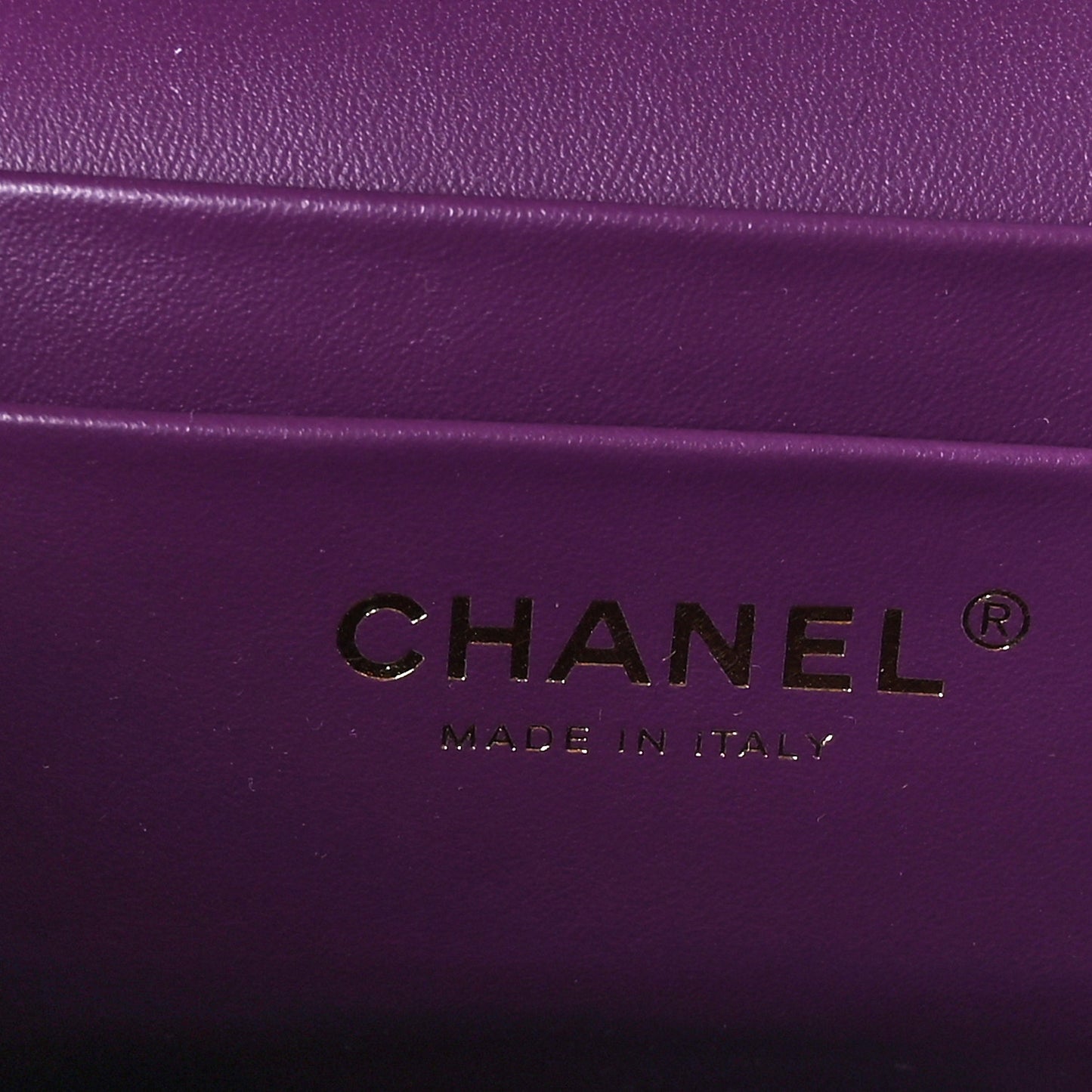 Shearling Lambskin Quilted Small Vanity Case Purple