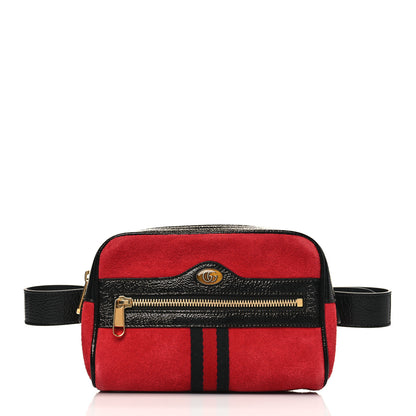 Gucci Suede Small Ophidia Belt Bag 75 30 Hibiscus Red 1 of 9