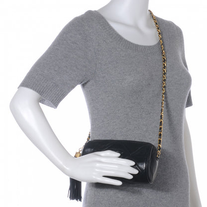 Chanel Lambskin Small Tassel Shoulder Bag Black 2 of 8