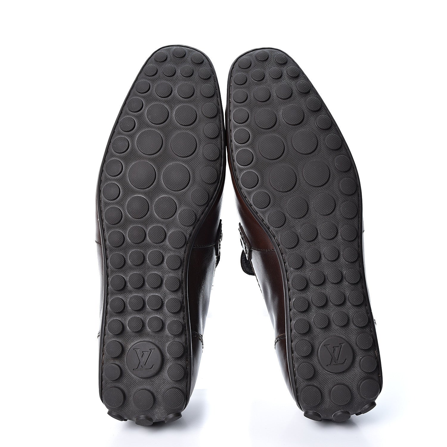 Louis Vuitton Calfskin Hockenheim Loafers 7.5 Brown 6 of 10
