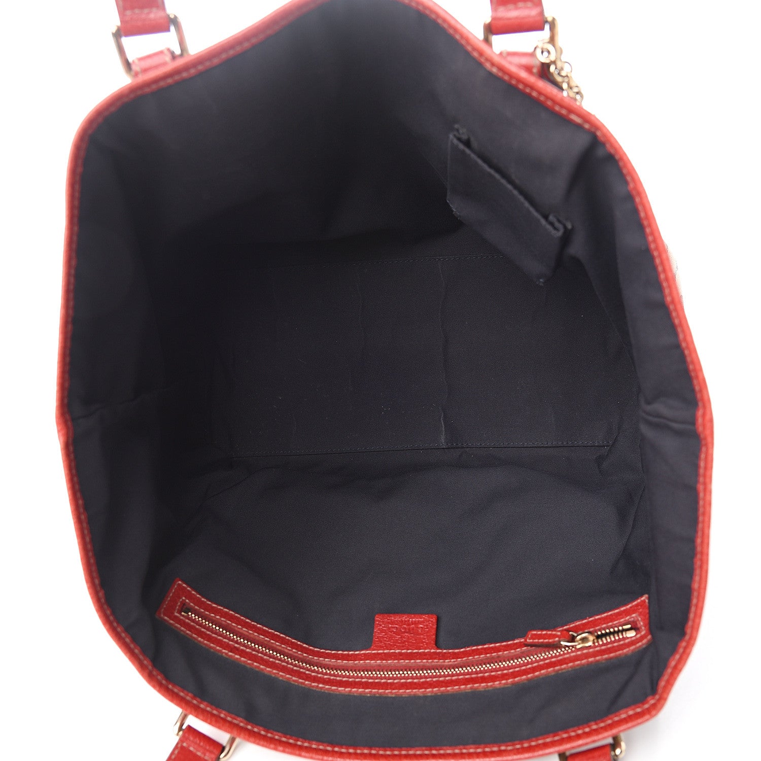 Gucci Monogram Large Jolicoeur Tote Navy Red 4 of 16