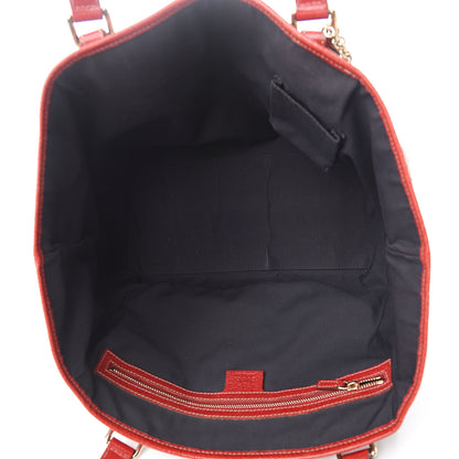 Gucci Monogram Large Jolicoeur Tote Navy Red 4 of 16