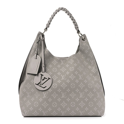 Louis Vuitton Reverse Mahina Carmel Hobo Gris Souris Gray 1 of 9