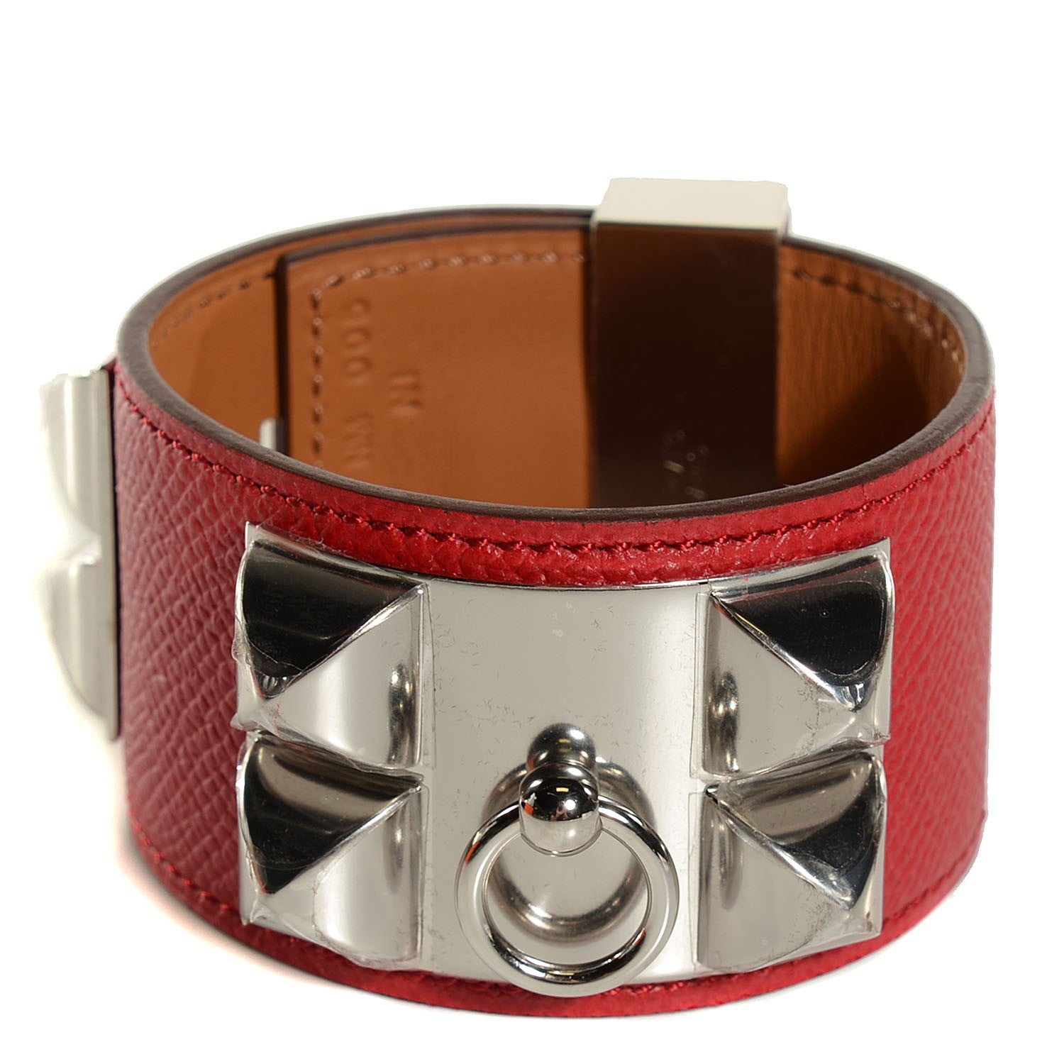 Hermes Epsom Collier De Chien CDC Bracelet S Rouge Casaque 1 of 6