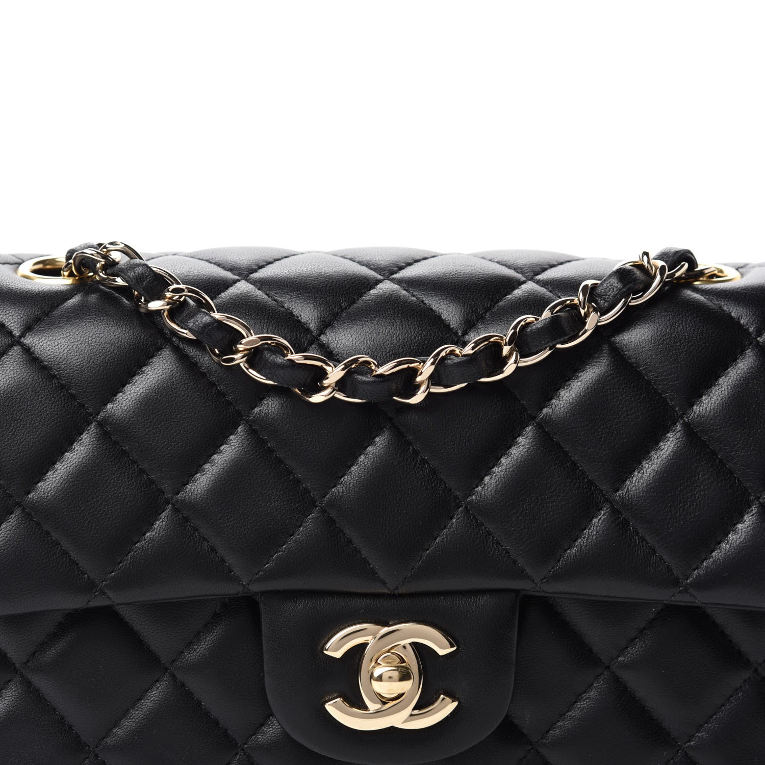 Chanel Lambskin Quilted Mini Rectangular Flap Black 10 of 11