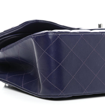 Chanel Lambskin Quilted Jumbo Double Flap Purple 7 of 10